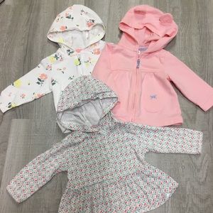 3 Carters lightweight Jackets 6 months